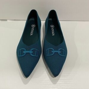 VIVAIA Pointed-Toe Flats Ena 2.0‎ Green EU 38.5 / US 8